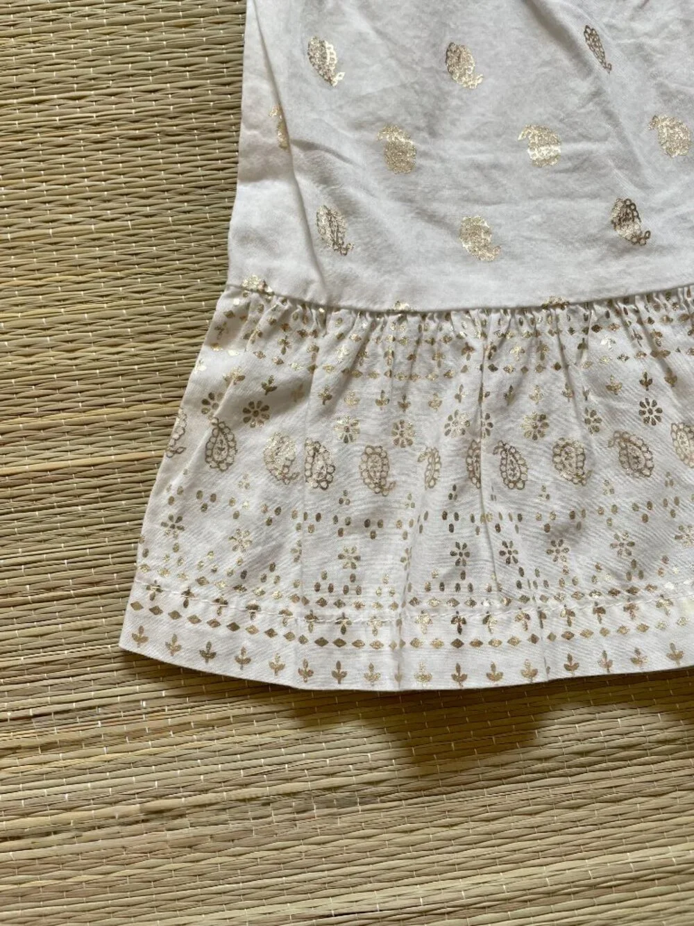 Carter's Summer Dress For 18 months Toddler with gold print design
